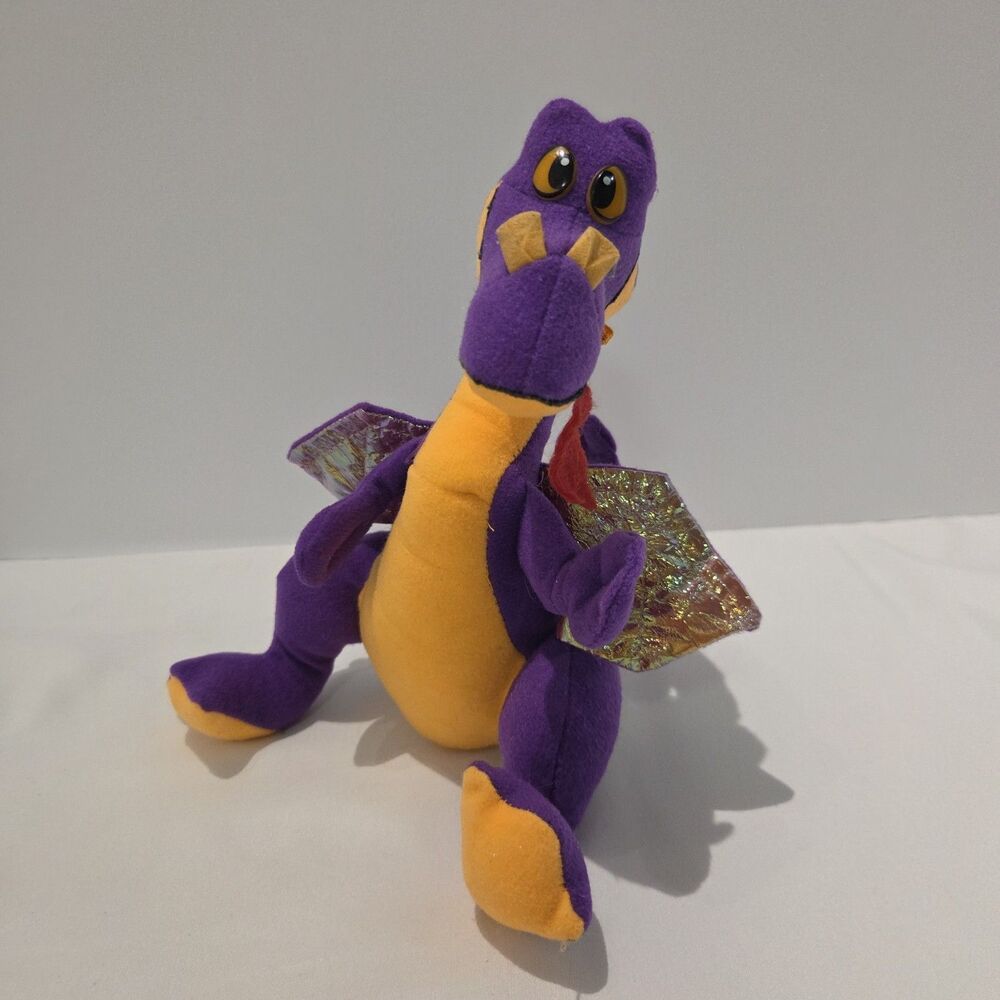 VTG Acme Purple Gold Dragon Mystical Plush 1992 9” iridescent Wings